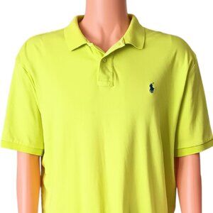 Polo Ralph Lauren Vintage Shirt XL Classic Yellow Short Sleeve Single Stitch